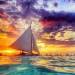 sailing into sunset